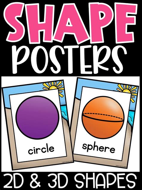 Shape Posters Beach Classroom Decor