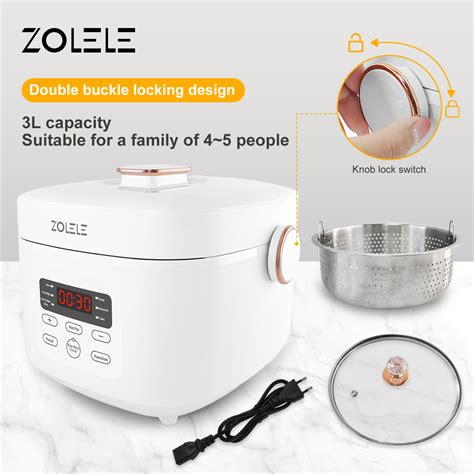 Zolele Desugar Rice Cooker With Filter L Multifunctional Smart Rice