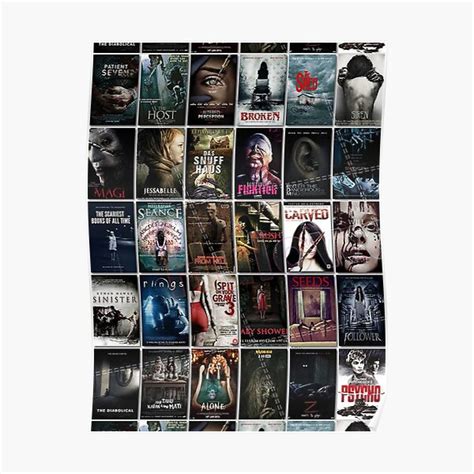 "retro Horror Movie poster Wall Collage" Poster for Sale by ...