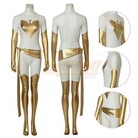 X-Men White Phoenix Jean Grey White and Gold Phoenix Costume Suit