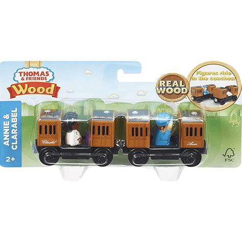 Fisher-Price Thomas & Friends Wood Annie & Clarabel Trains | JR Toy Company