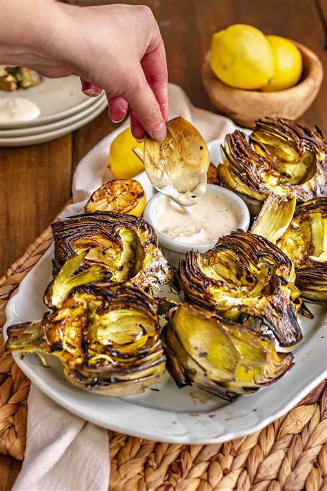 Marinated Grilled Artichokes With Lemon Aioli The Cozy Plum