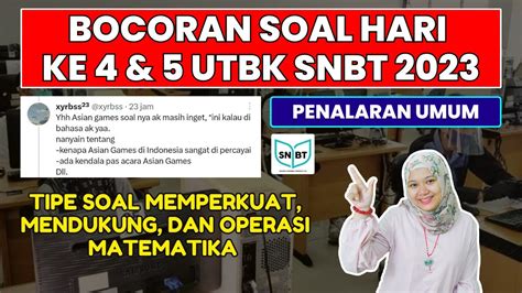 Bocoran Soal Utbk Snbt Hari Ke Gelombang Penalaran Umum