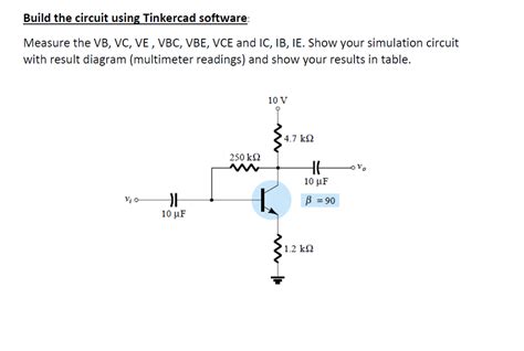 Solved Build The Circuit Using Tinkercad Software Measure Chegg