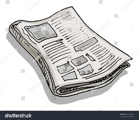 Old Newspaper Vector Illustration Stock Vector (Royalty Free) 214536301 ...