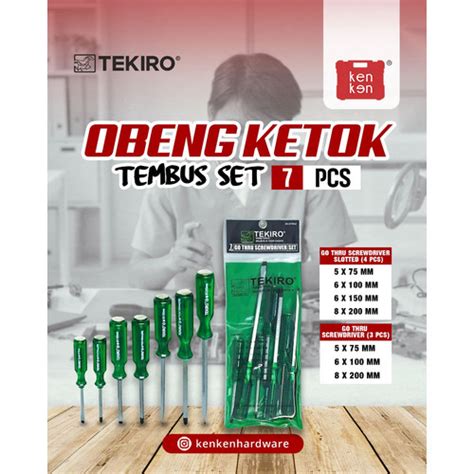 Jual TEKIRO Obeng Ketok Tembus Set Set 7 Pcs Kota Semarang