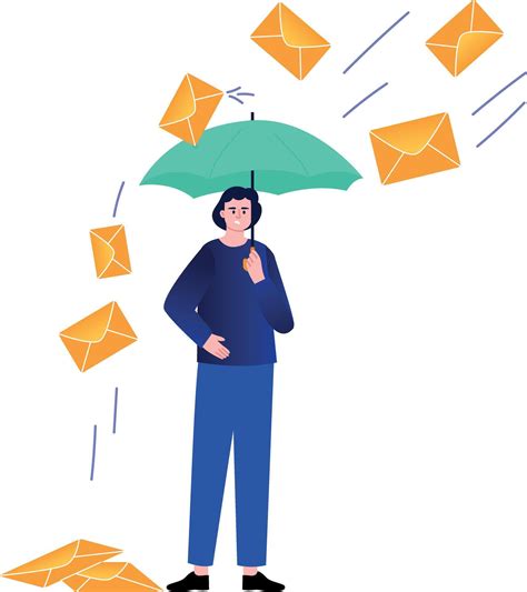 A flat style illustration showing email storm 67670745 Vector Art at