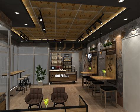 Modern rustic coffee shop design :: Behance