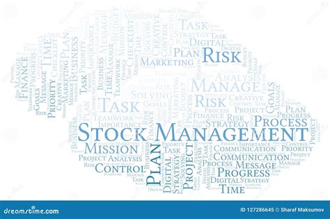 Stock Management Word Cloud Made With Text Only Stock Illustration