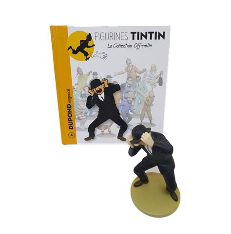 TINTIN FIGURINE DE DUPOND ENGONCÉ LIVRET PASSEPORT 12CM LA