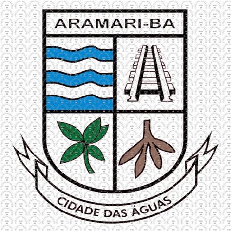 Brasão e Bandeira da Cidade de Aramari BA mbi br