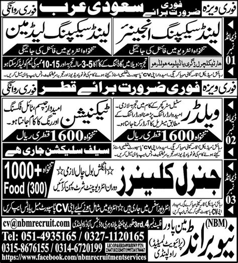 New Brand Manpower Saudi Arabia Jobs 2024 2025 Job Advertisement Pakistan