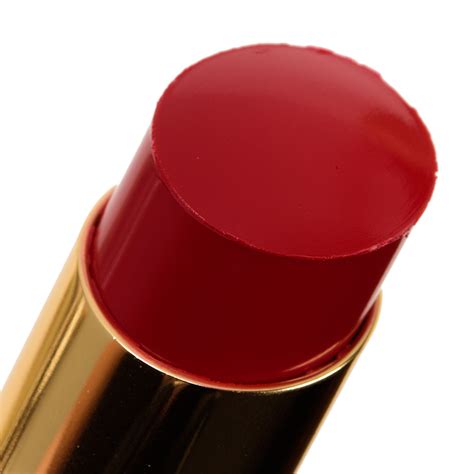 YSL Red Cassandre 84 Rouge Volupte Shine Oil In Stick Review Swatches