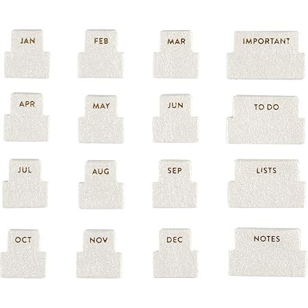 Amazon Diversebee Laminated Planner Monthly Tabs Peel And