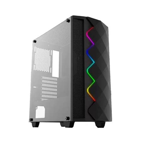 Gabinete Magnum Tech Gamer RGB Negro C Vidrio Templado S Cooler