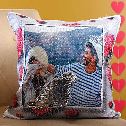 Buy Send Personalised Sparkle Love Sequin Cushion Online Fnp