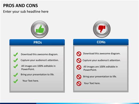 Pros And Cons Powerpoint Template Sketchbubble