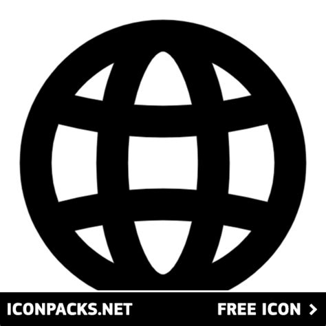 Free World Wide Web Internet Connection Black Outline SVG PNG Icon