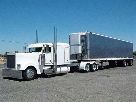 White Peterbilt Big Trucks Big Rig Trucks Freightliner Trucks