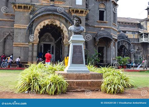 Statue of Great Indian Maratha King Rajashri Shri Shahu Maharaj. Statue Situated in the Middle ...