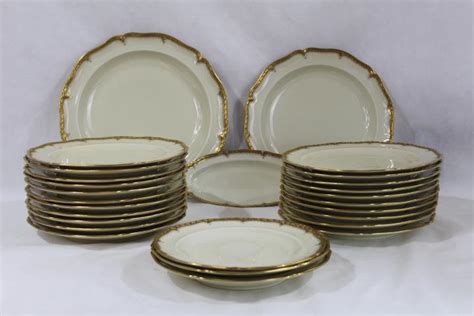 Service De D Assiettes En Porcelaine Dor E L Or De Limoges Xx