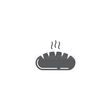 Loaf Bread Vector Icon Symbol Food Isolated On White Background Stock