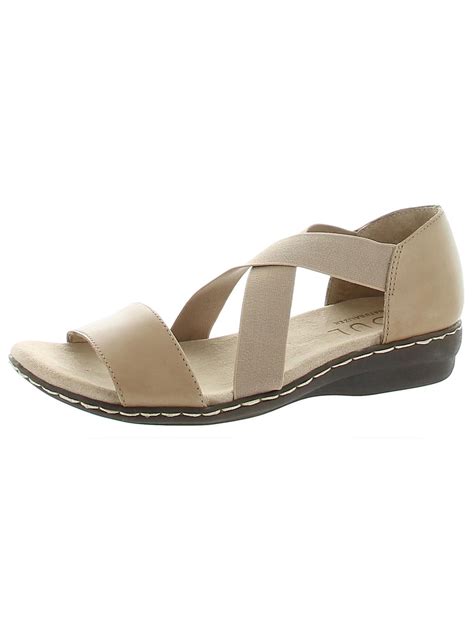 Soul Naturalizer Womens Blume Leather Strappy Sandals Beige 8 Medium B M