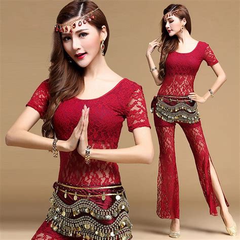 Buy Lace Oriental Belly Dance Practice Costumes Set For Women Eastern