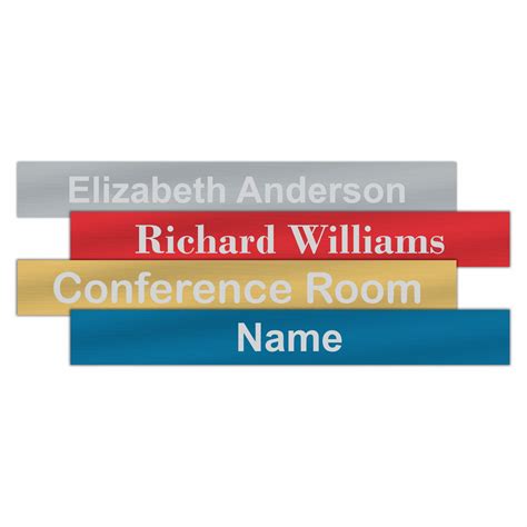 X Custom Engraved Metal Office Nameplate Signs Napnameplates