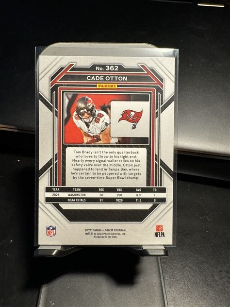 Panini Prizm Rookies Silver Prizm Cade Otton Rc Ebay