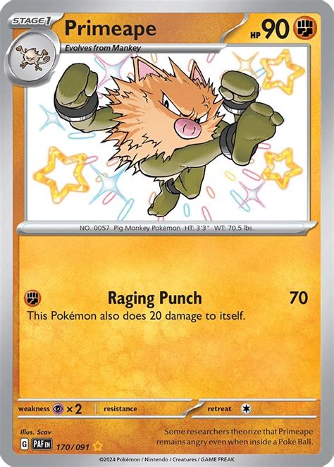 Primeape sv4pt5 170 Pokémon Card Database PokemonCard