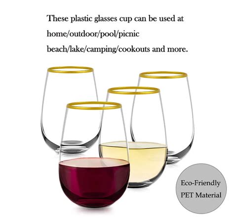 Bulk Pet Or Acrylic Plastic Wine Glass 14oz Welcome Custom Party ...