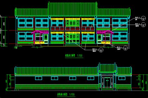 四合院建筑cad设计施工图效果图 迅捷cad编辑器