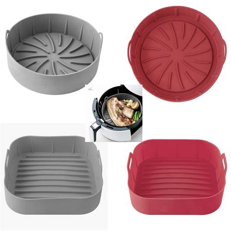 Forma Cesta Bandeja De Cozimento De Silicone Para Airfryer Pequena