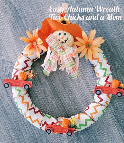 Twochicksandamom Blogspot 2021 Dollar Tree Autumn Wreath