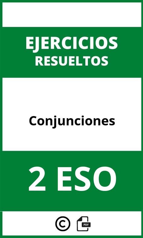 Ejercicios Conjunciones 2 ESO PDF 2024