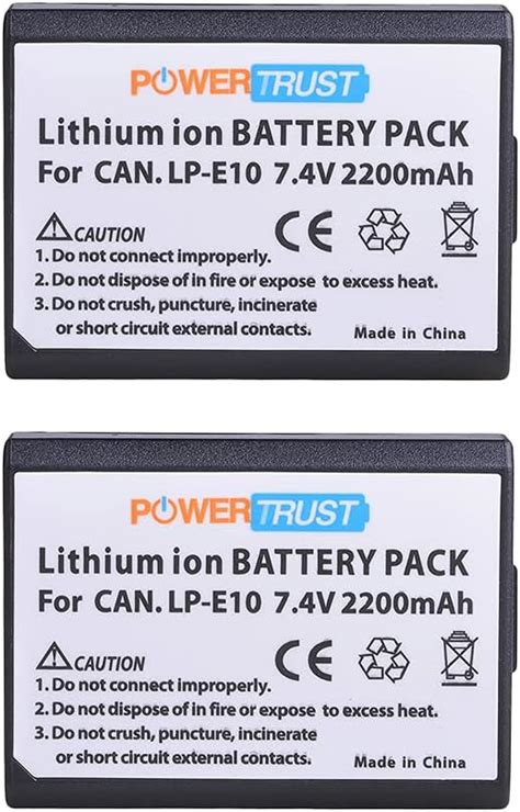 Powertrust Pcs Lp E Lpe Akku F R Canon Lp E Akku Eos D