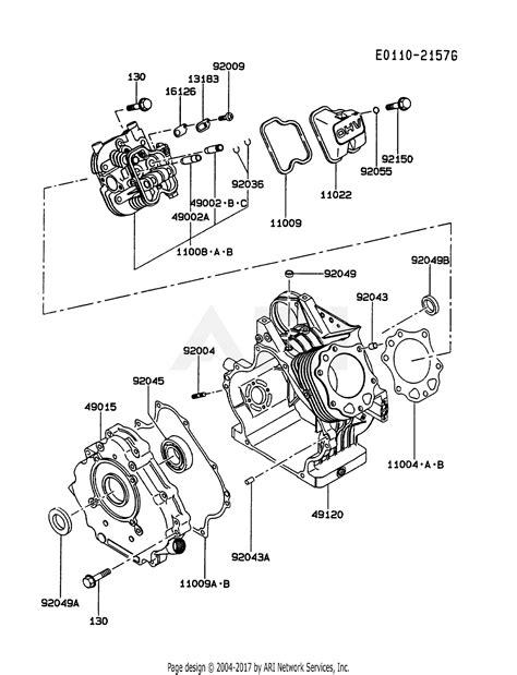 Kawasaki FE290D AS02 4 Stroke Engine FE290D Parts Diagram For CYLINDER