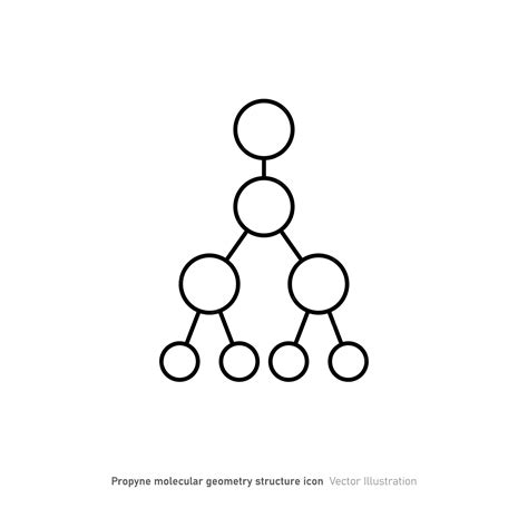 Premium Vector | Propyne molecular geometry icon design isolated on ...