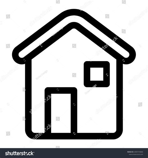 Small Home Icon Line Style Stock Vector Royalty Free 2009745800