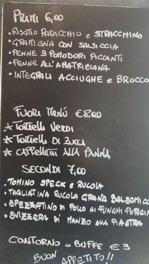 Menu Da Graf Caf Pub Bar Reggio Emilia