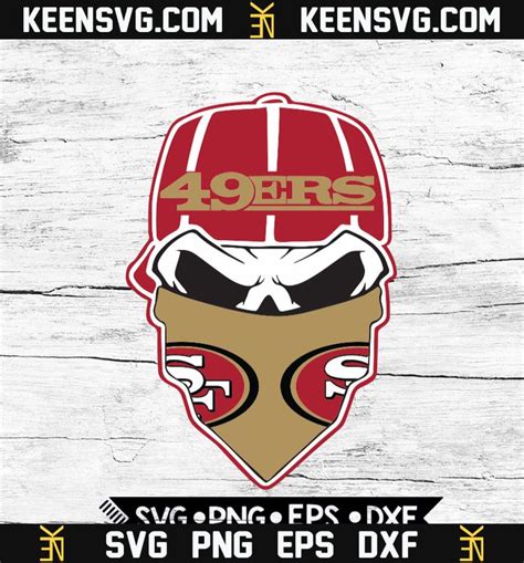 49ers Skull SVG