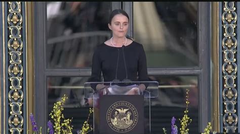 Feinstein’s granddaughter, Eileen Mariano addresses her memorial – KRON4