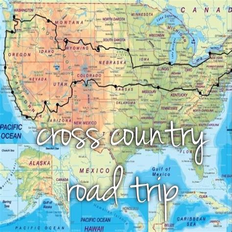 Cross Country Road Trip Road Trip Fun Road Trip Map