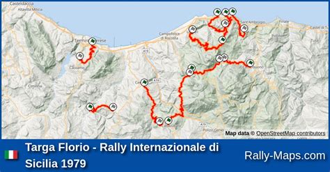 Streckenverlauf Targa Florio Rally Internazionale Di Sicilia 1979