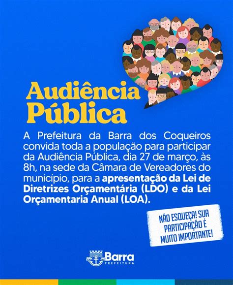 Audiência Pública 2024 Prefeitura Municipal De Barra Dos Coqueiros