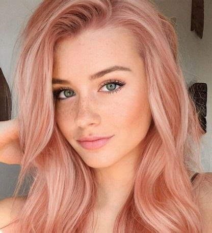 Pin By Nikeeta On Hairology Peach Hair Hair Color Pink Pink