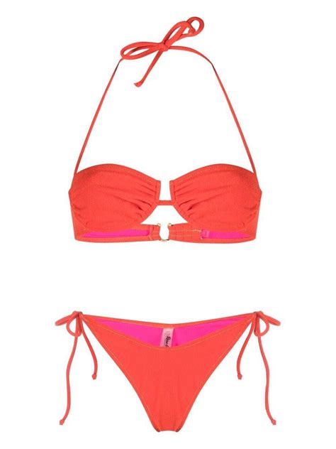 Reina Olga Penny Ruched Detail Bikini Set Editorialist