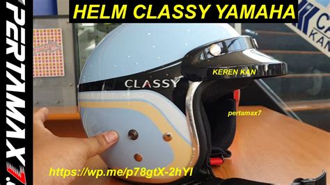 Review Helm Classy Yamaha Biru Telur Bebek Asin Yjn Retro Sky Blue