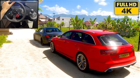 AUDI RS6 AVANT Mercedes AMG E63S Forza Horizon 5 Logitech G29